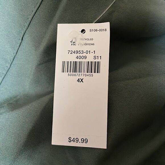 OLD NAVY StretchTech Cropped Zip Bomber Jumpsuit, Green, Size 4X, style #724953 - Picture 9 of 12